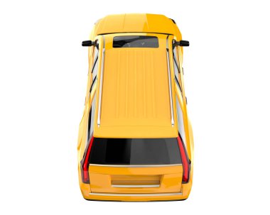 Realistic SUV isolated on white background. 3d rendering - illustration