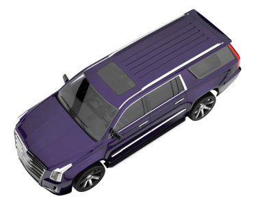 Realistic SUV isolated on white background. 3d rendering - illustration