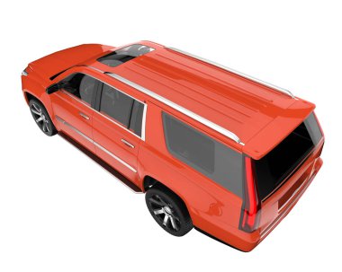Realistic SUV isolated on white background. 3d rendering - illustration