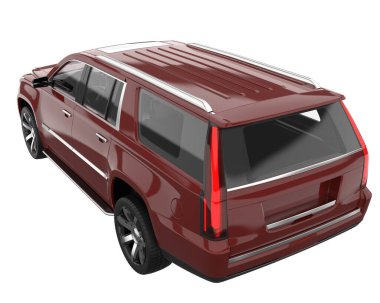 Realistic SUV isolated on white background. 3d rendering - illustration