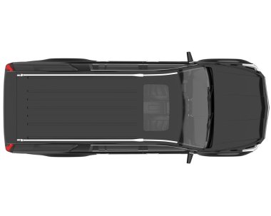 Realistic SUV isolated on white background. 3d rendering - illustration