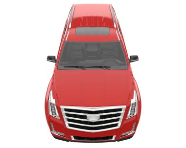 Realistic SUV isolated on white background. 3d rendering - illustration