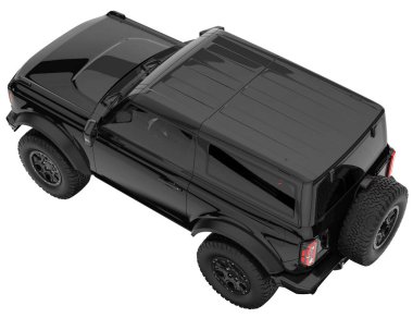 Realistic SUV isolated on white background. 3d rendering - illustration