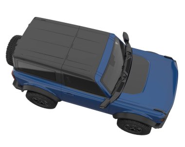 Realistic SUV isolated on white background. 3d rendering - illustration