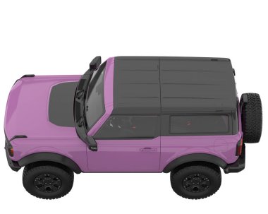 Realistic SUV isolated on white background. 3d rendering - illustration