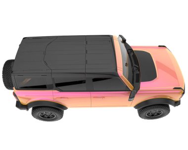 Realistic SUV isolated on white background. 3d rendering - illustration