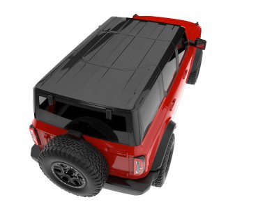 Realistic SUV isolated on white background. 3d rendering - illustration