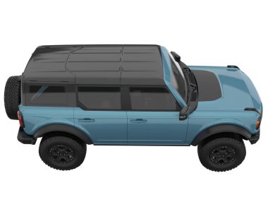 Realistic SUV isolated on white background. 3d rendering - illustration
