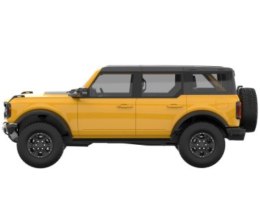 Realistic SUV isolated on white background. 3d rendering - illustration