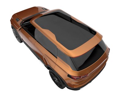 Realistic SUV isolated on white background. 3d rendering - illustration