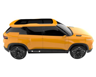 Realistic SUV isolated on white background. 3d rendering - illustration