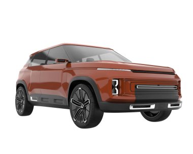 Realistic SUV isolated on white background. 3d rendering - illustration