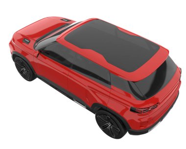 Realistic SUV isolated on white background. 3d rendering - illustration