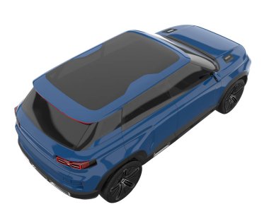 Realistic SUV isolated on white background. 3d rendering - illustration