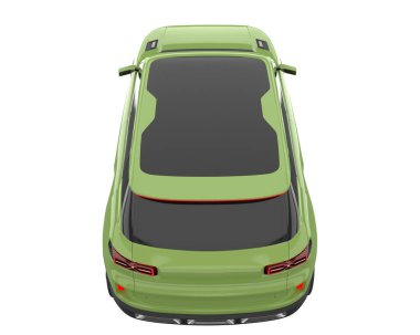 Realistic SUV isolated on white background. 3d rendering - illustration