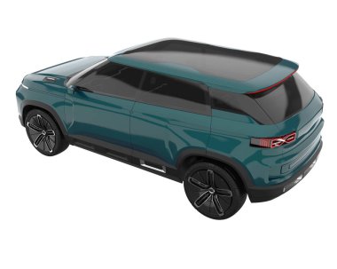 Realistic SUV isolated on white background. 3d rendering - illustration