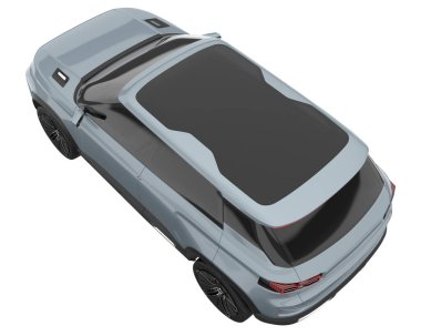 Realistic SUV isolated on white background. 3d rendering - illustration