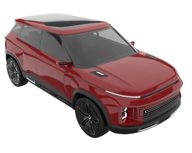 Realistic SUV isolated on white background. 3d rendering - illustration