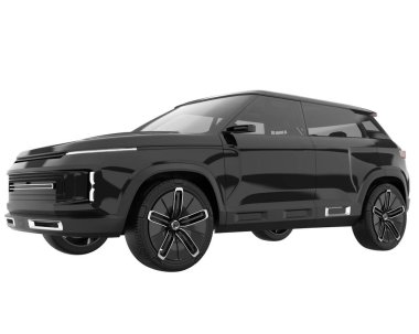 Realistic SUV isolated on white background. 3d rendering - illustration