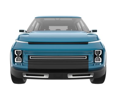 Realistic SUV isolated on white background. 3d rendering - illustration