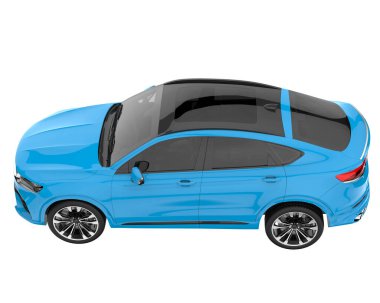 Realistic SUV isolated on white background. 3d rendering - illustration