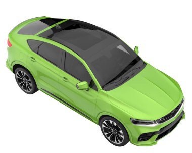 Realistic SUV isolated on white background. 3d rendering - illustration