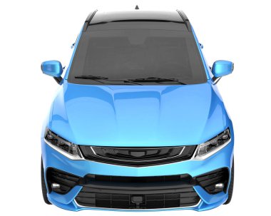 Realistic SUV isolated on white background. 3d rendering - illustration