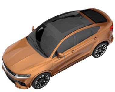 Realistic SUV isolated on white background. 3d rendering - illustration