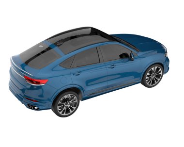 Realistic SUV isolated on white background. 3d rendering - illustration