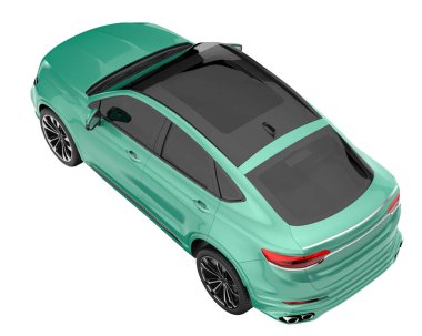 Realistic SUV isolated on white background. 3d rendering - illustration