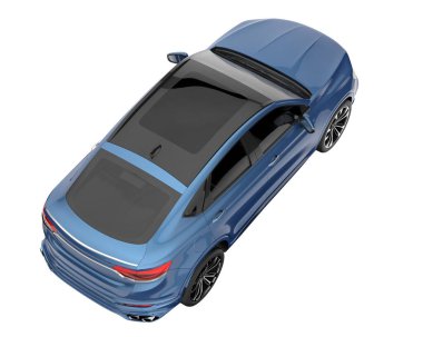 Realistic SUV isolated on white background. 3d rendering - illustration