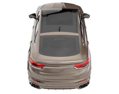 Realistic SUV isolated on white background. 3d rendering - illustration