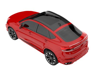 Realistic SUV isolated on white background. 3d rendering - illustration