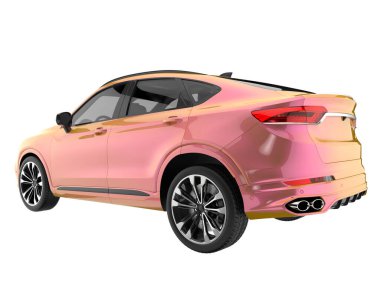 Realistic SUV isolated on white background. 3d rendering - illustration