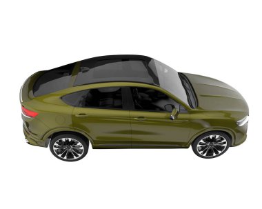 Realistic SUV isolated on white background. 3d rendering - illustration