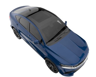 Realistic SUV isolated on white background. 3d rendering - illustration