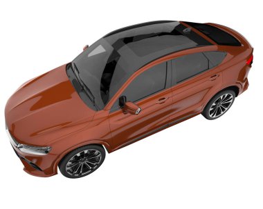 Realistic SUV isolated on white background. 3d rendering - illustration