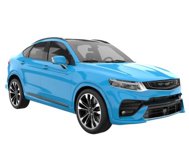 Realistic SUV isolated on white background. 3d rendering - illustration