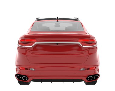 Realistic SUV isolated on white background. 3d rendering - illustration