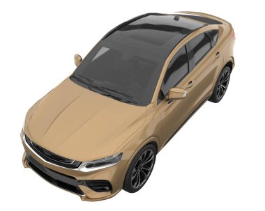 Realistic SUV isolated on white background. 3d rendering - illustration