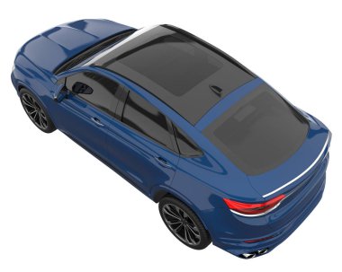 Realistic SUV isolated on white background. 3d rendering - illustration