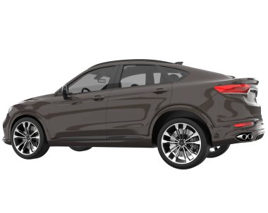 Realistic SUV isolated on white background. 3d rendering - illustration
