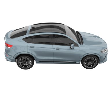 Realistic SUV isolated on white background. 3d rendering - illustration