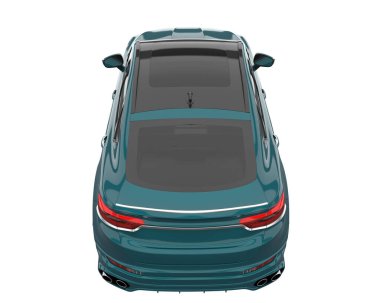 Realistic SUV isolated on white background. 3d rendering - illustration