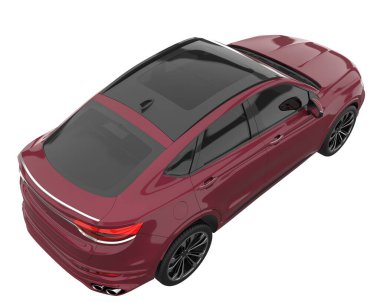 Realistic SUV isolated on white background. 3d rendering - illustration