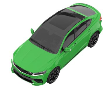 Realistic SUV isolated on white background. 3d rendering - illustration