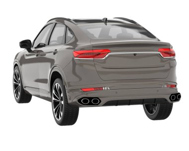 Realistic SUV isolated on white background. 3d rendering - illustration