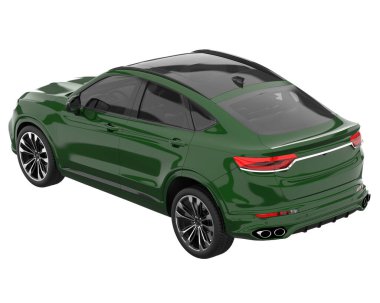 Realistic SUV isolated on white background. 3d rendering - illustration