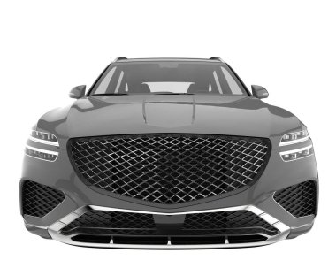 Realistic SUV isolated on white background. 3d rendering - illustration