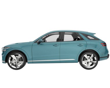 Realistic SUV isolated on white background. 3d rendering - illustration